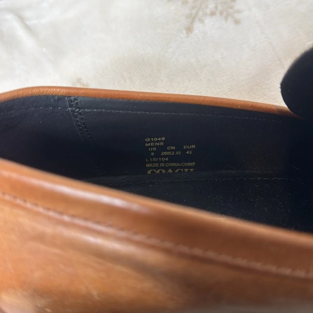 Men’s Coach Leather Shoes Size 9 - Picture 4 of 5